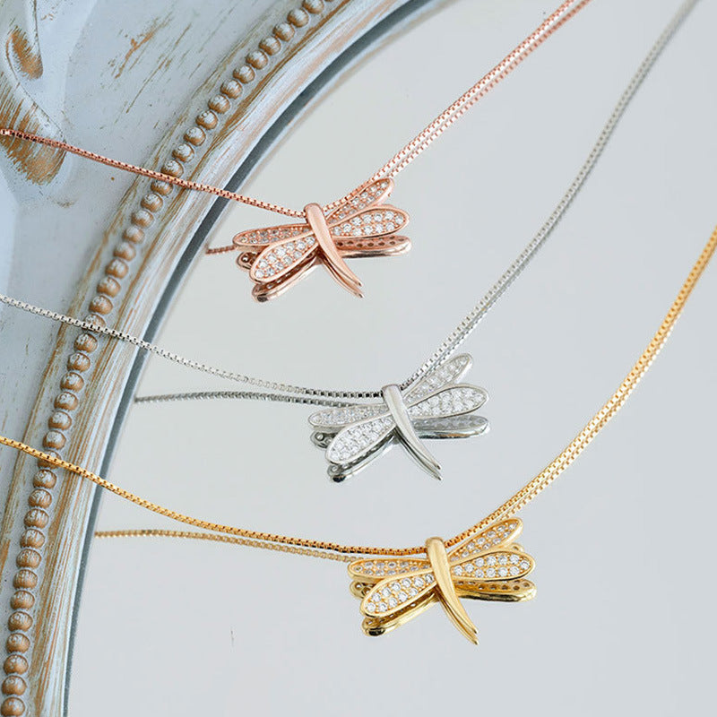 Dragonfly Necklace For Women Light Luxury