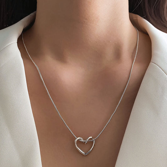 Hollow Heart Necklace For Women